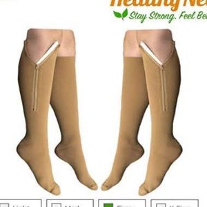 HealthyNees Zipper compression fatigue socks